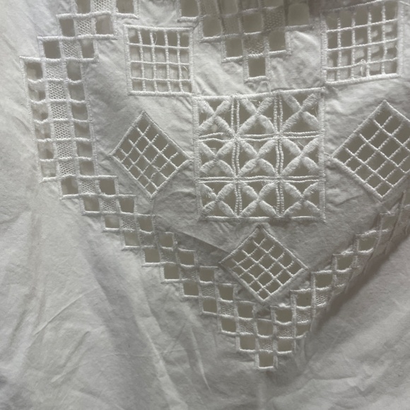 RHODE Martina white eyelet off shoulder mini dress size S - Picture 2 of 10